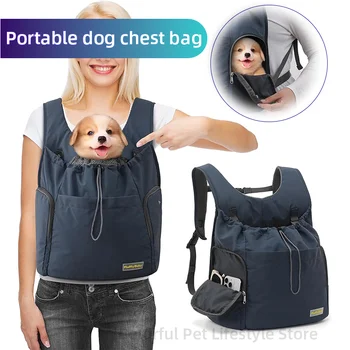 Hunde-Brustrucksack, vordere Tragetasche, atmungsaktiver Rucksack, Chihuahua-Hundetrage, tragbare