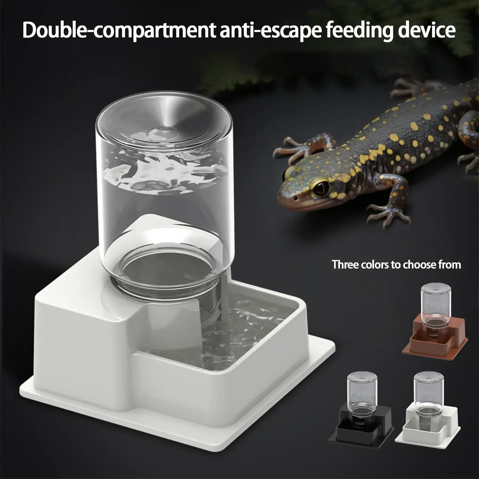 Automatischer Abnehmbarer Wasserspender für Reptilien, Wasserschale für Schildkröten, Gecko-Trinkspender