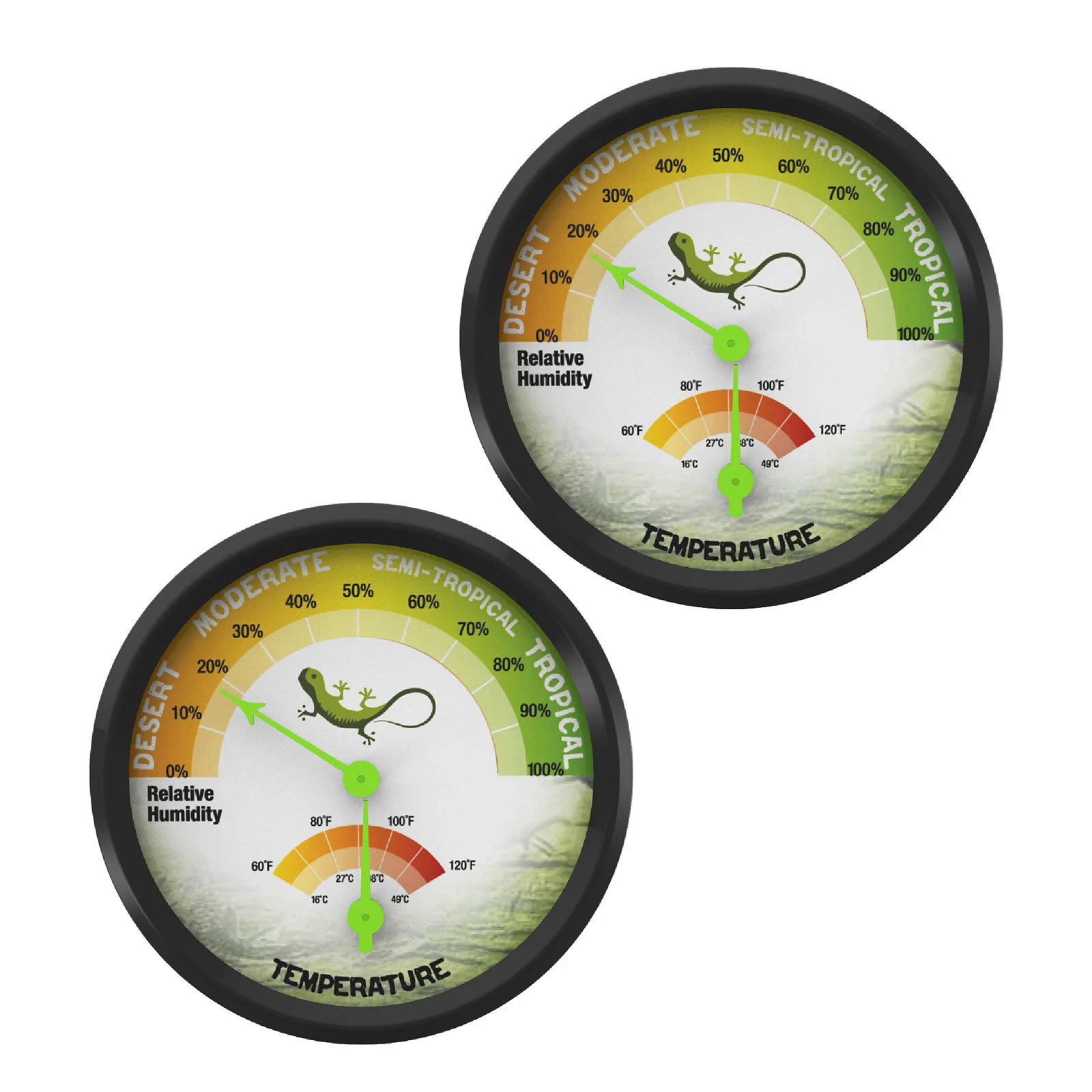 Reptilien-Terrarium Thermometer Hygrometer Magnetisches Analoges – Bild 6