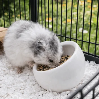 Keramik-Futterschale für Hamster, kippsicher, rutschfest, für kleine Haustiere, verschüttungssicher