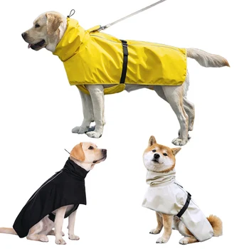 Regenmantel für große Hunde - wasserdichte Winterjacken für Hunde, winddichter Mantel, verdickter Stoff