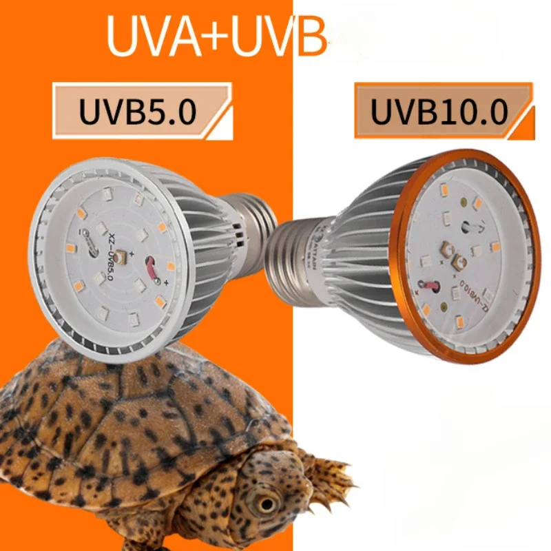 Reptilien UVA UVB Glühbirne LED UV-Lampe Vollspektrum 5.0 10.0 Schildkröten Eidechsen Schlangen Heizbirne