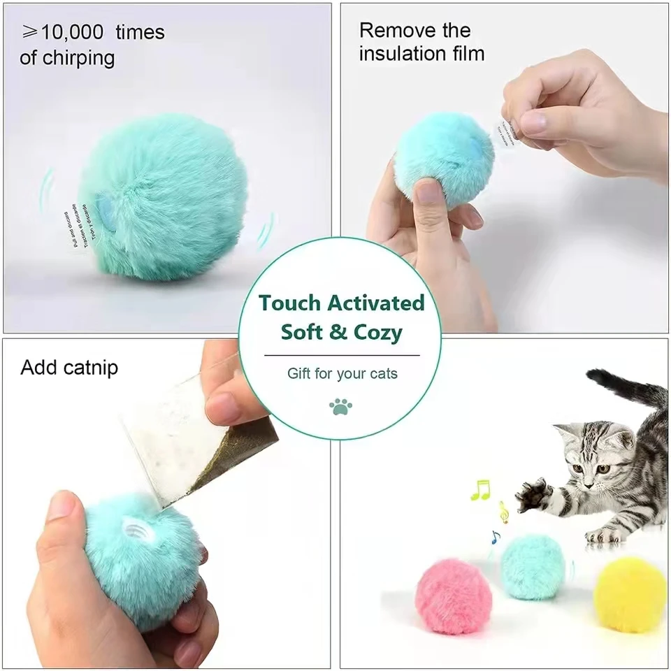 Smart Katze Spielzeug Interaktive Ball Plüsch Elektrische Katzenminze – Bild 5