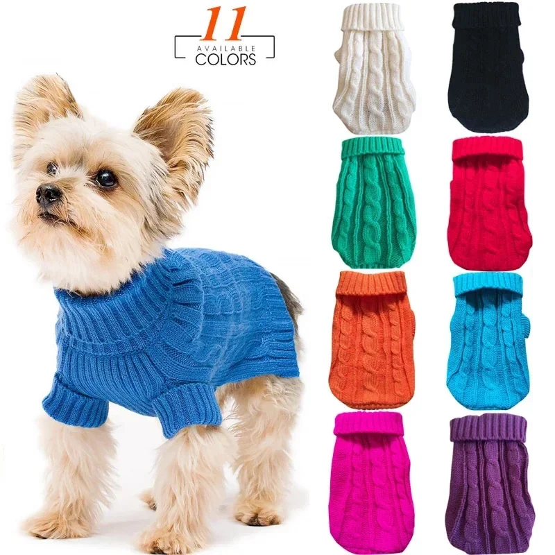 Hund Winter Kleidung Gestrickte Haustier Kleidung Für Kleine Mittelgroße Hunde Chihuahua Welpen Haustier