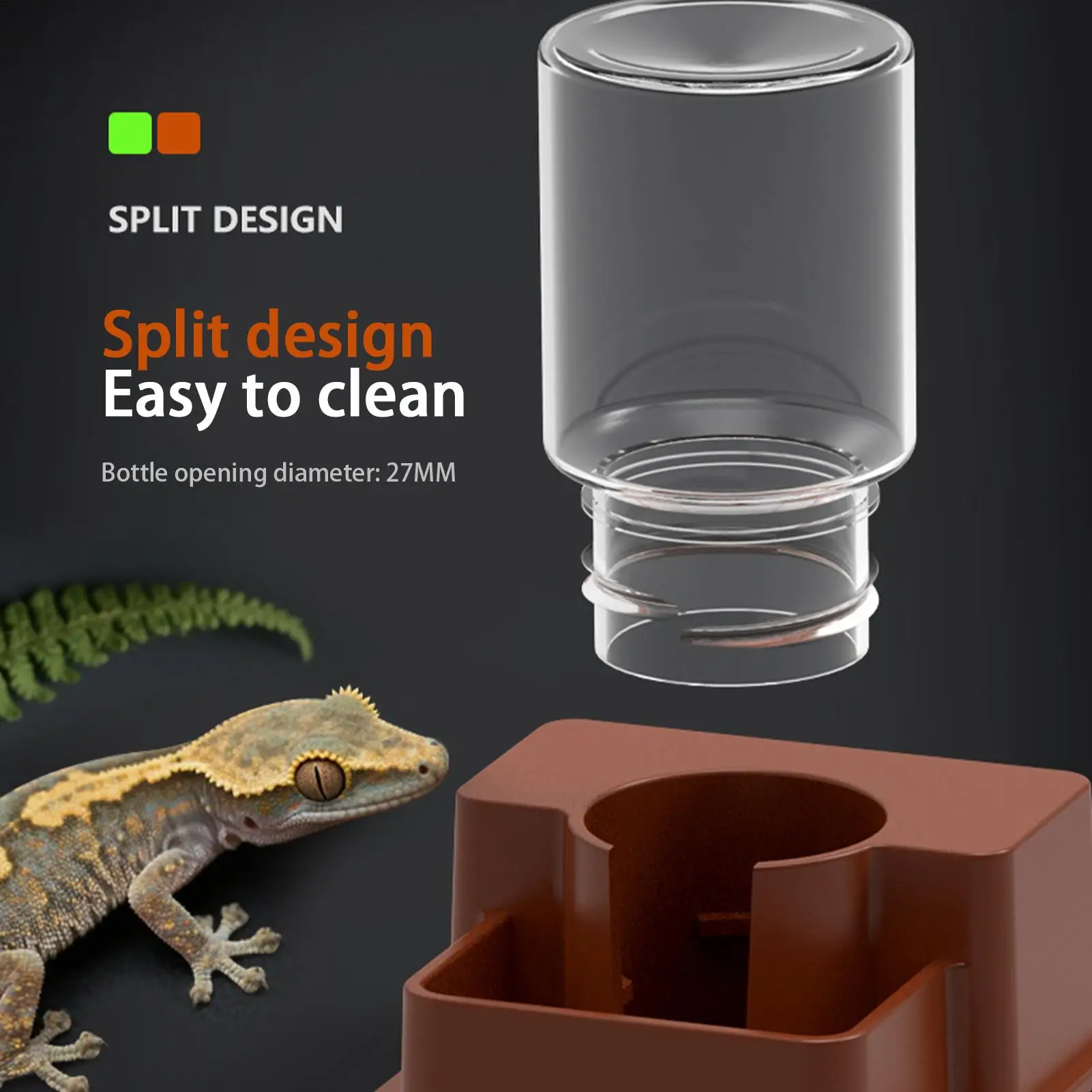 Automatischer Abnehmbarer Wasserspender für Reptilien, Wasserschale – Bild 4
