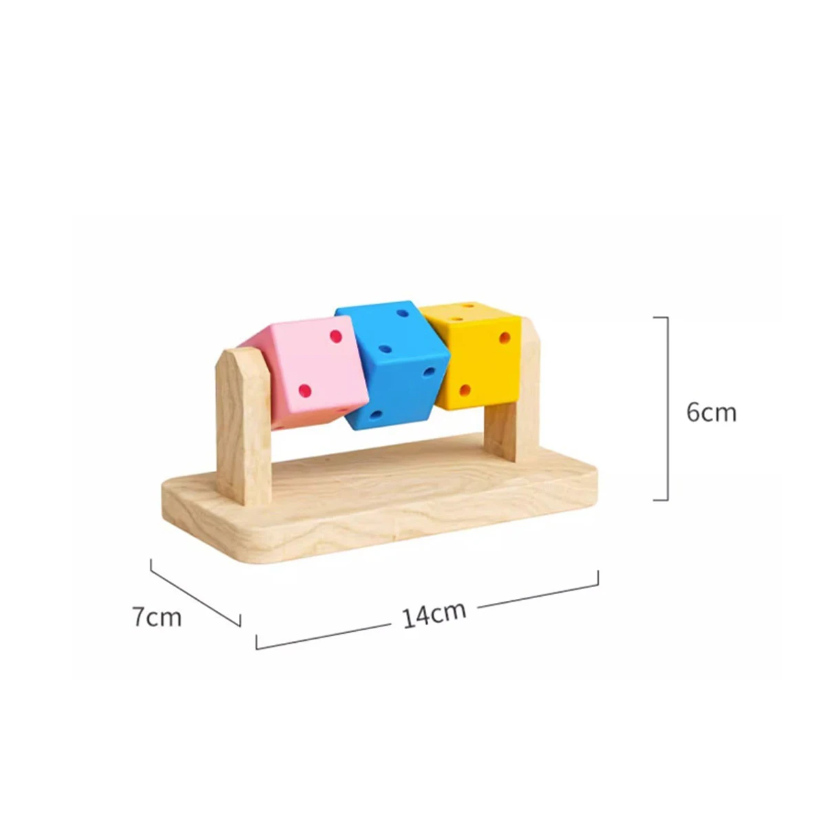Lustiges Holz-Rubik's-Würfel-Kauspielzeug Hamster-Zubehör – Bild 6