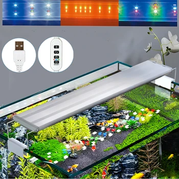 USB-Aquarium-Clip-Licht, dimmbare Farbe, LED-Aquarium-Licht für Wasserpflanzen wachsen, Landschaften