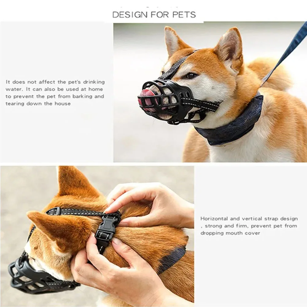 Weicher Silikon-Hundemaulkorb, Anti-Beiß- und Kau-Maske – Bild 4