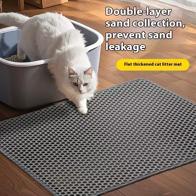 Katzenstreumatte, 2-lagiges Design, Premium-Sandfangstechnologie, wasserdichte Basis, rutschfester
