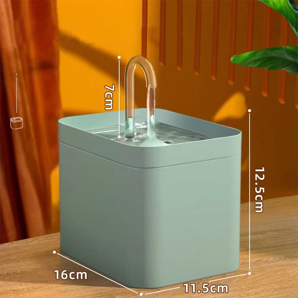 Katzen-Trinkbrunnen mit automatischem Filter, USB-betrieben, elektrisch, geräuscharm, 1,5 l, mit Umlaufsystem