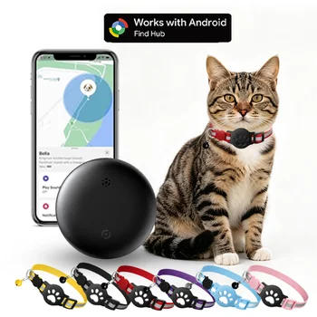 Wasserdichte GPS-Tracking-Halsbänder für Hunde mit reflektierenden Streifen, Anti-Verlust-Tracker für Katzen