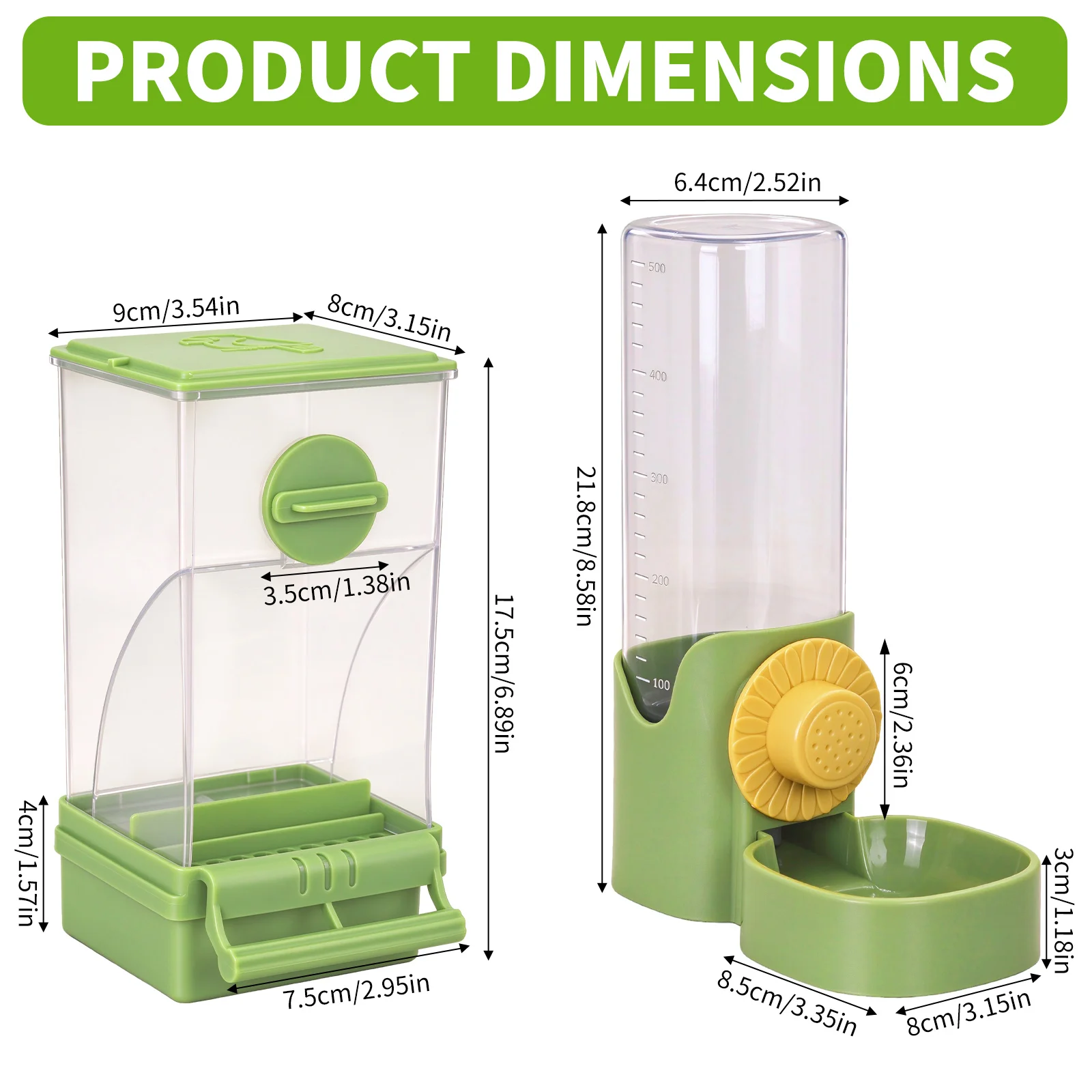 Automatischer Vogelfutterspender und Wasserspender-Set, kein Unrat – Bild 5
