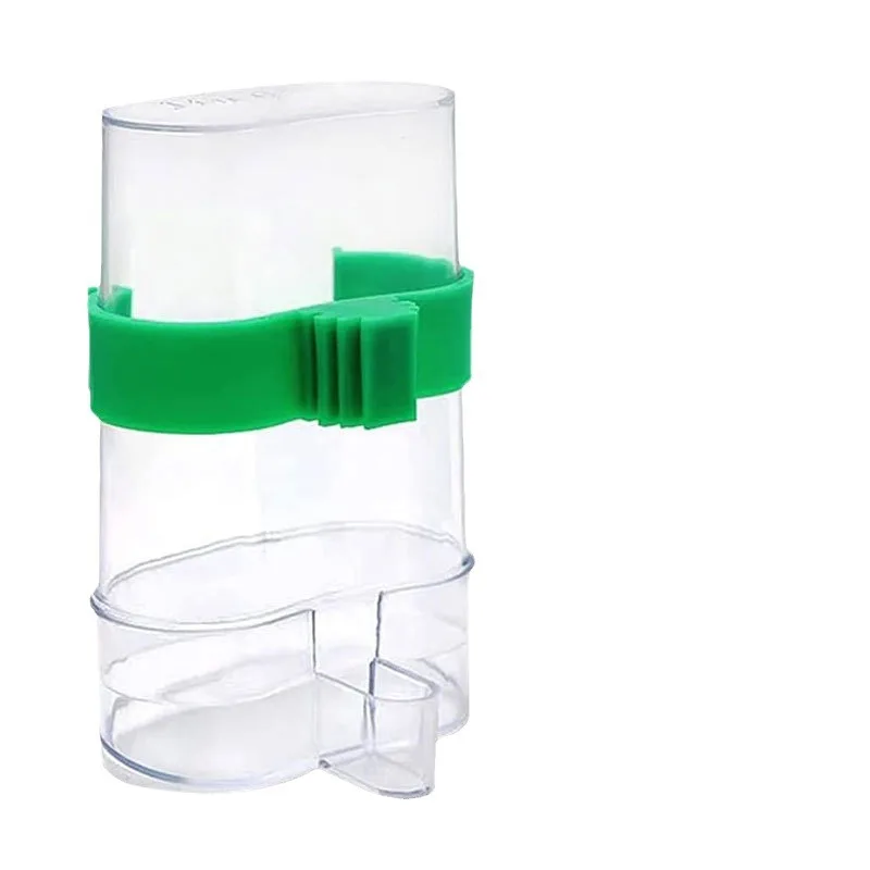 Automatischer Vogelwasserspender, Vogeltrink-Futterspender, transparenter Vogelkäfig-Wasserbrunnen
