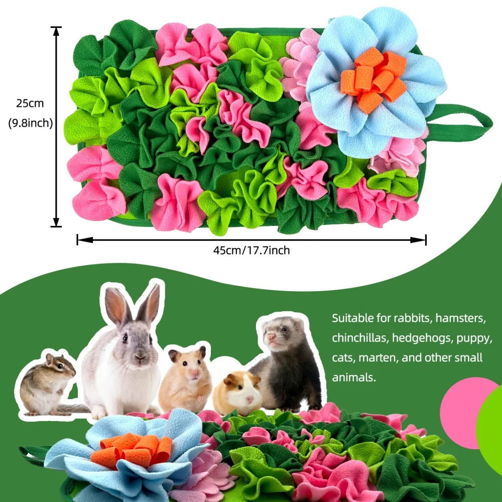 Futtermatte für kleine Tiere, geeignet für Kaninchen, Igel – Bild 6