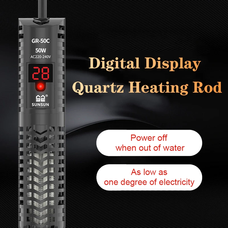 SUNSUN Aquarium Tauchheizung Aquarium Quarzglas LCD-Display 220 V Digitale Heizstab Konstante