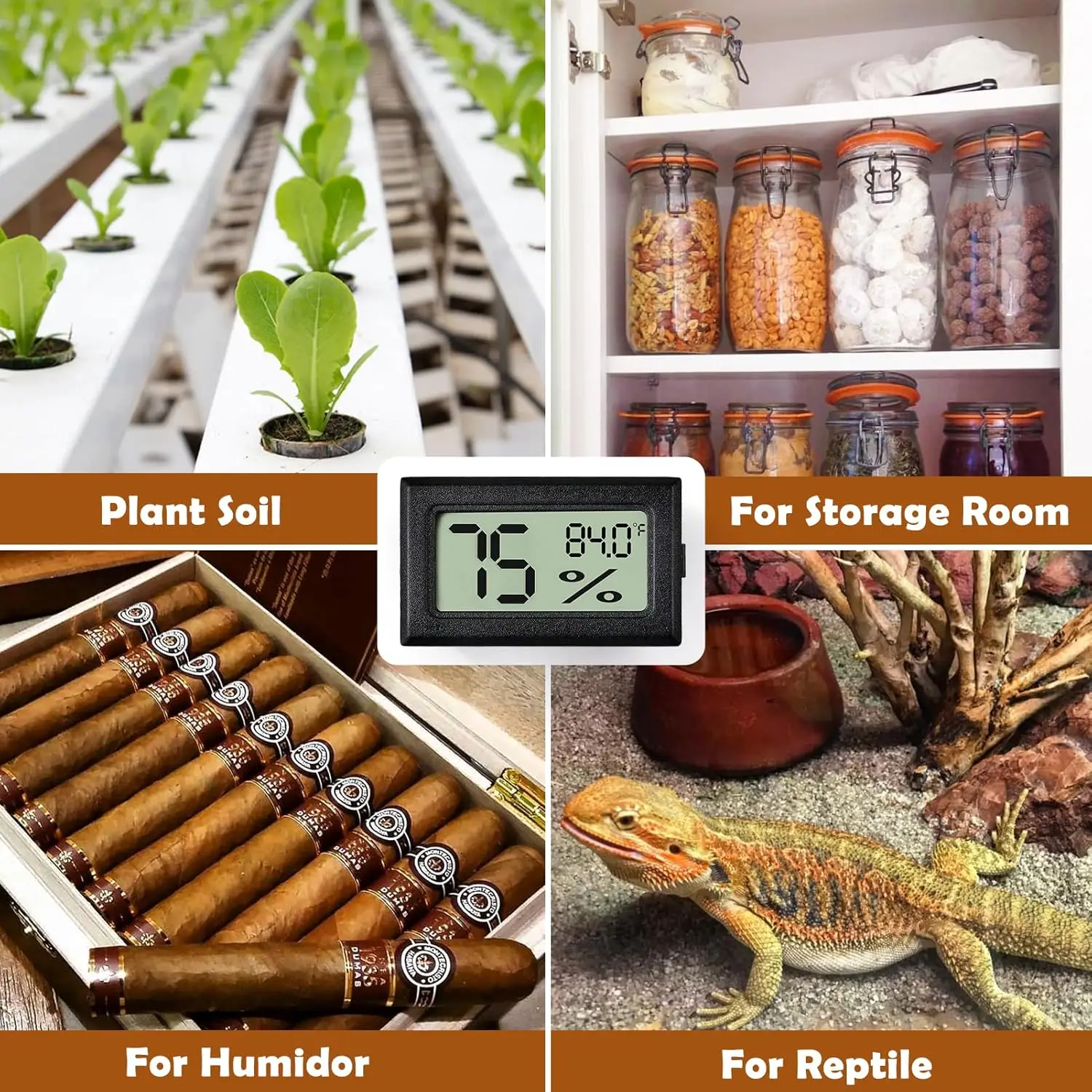 2er-Pack 2-in-1 Thermometer & Hygrometer für Reptilien – Bild 4