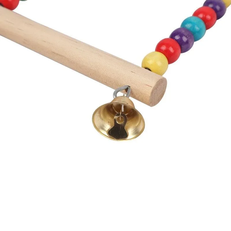 Haustierspielzeug Vogelschaukelspielzeug Papagei Holzschaukelständer – Bild 5