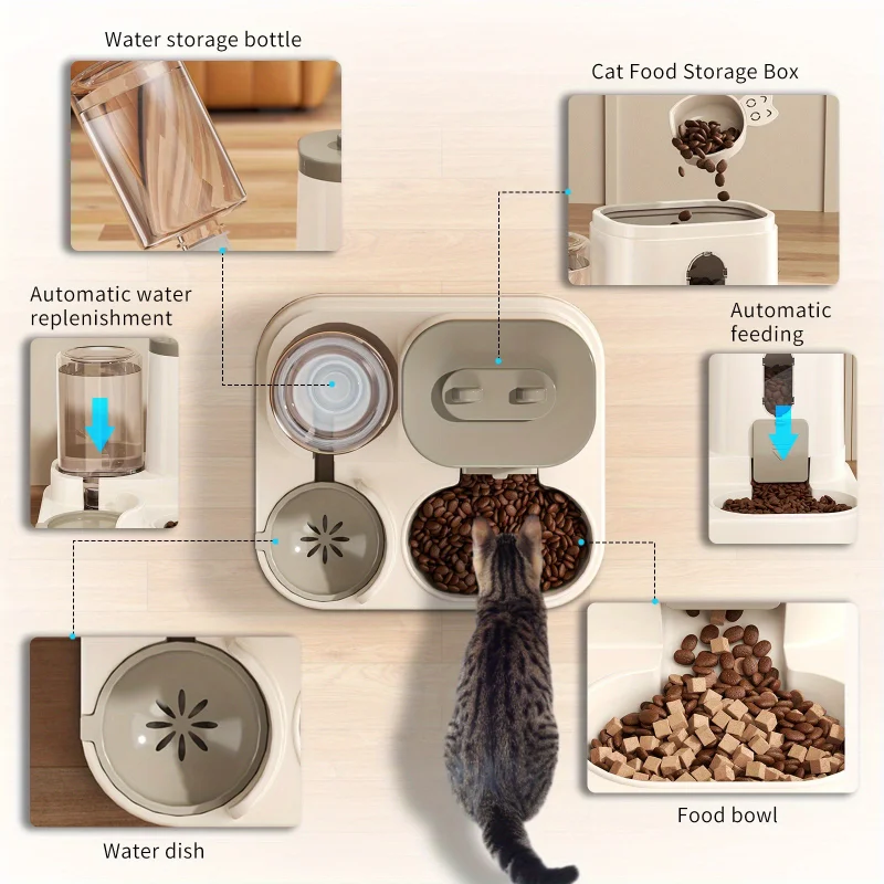Automatischer Katzenfutternapf mit auslaufsicherem Design – Bild 3