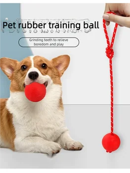 Unzerstörbarer Hundeball, Haustier-Trainingsspielzeug, Welpen-Zerrball, Haustier-Kauspielzeug, Solide