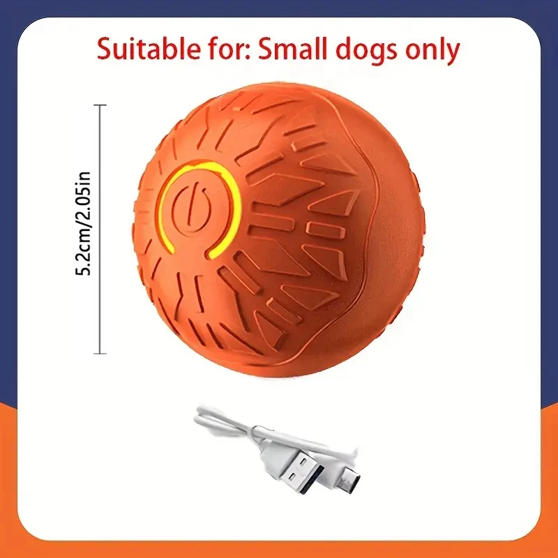 Intelligenter Hundespielball Automatischer Interaktiver Elektronischer Rollender USB-Aufladbarer Beweglicher