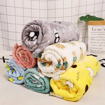 Weiche, flauschige Flanell-Hundedecke mit niedlichem Cartoon-Motiv, Haustierbettlaken, warme, atmungsaktive