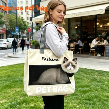 Haustier-Katzentransporttasche Outdoor-Reiserucksack für Katzen Kleine Hunde Atmungsaktive