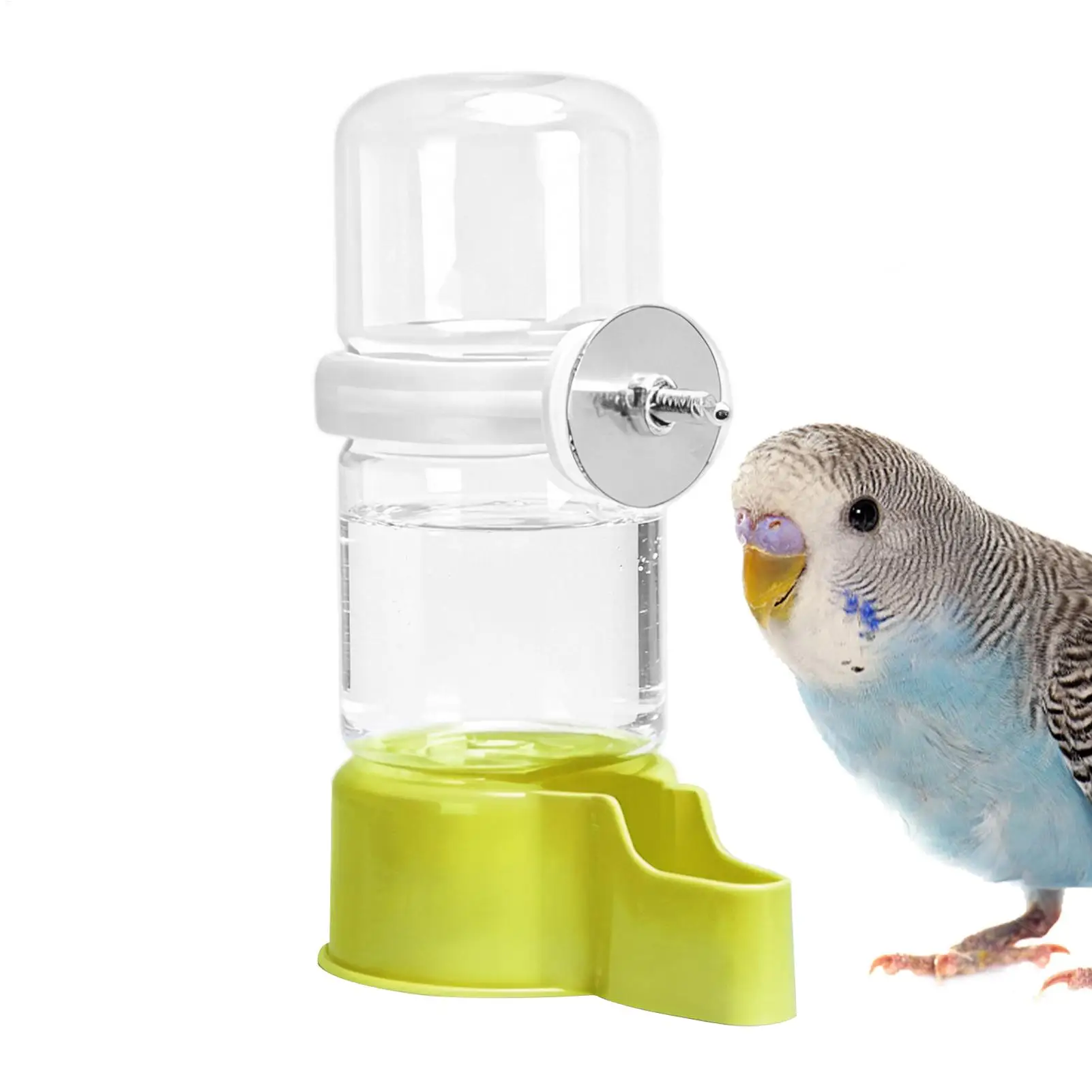 Automatischer Vogel-Wasserspender zum Aufhängen, Transparenter Tränkeautomat für Sittiche