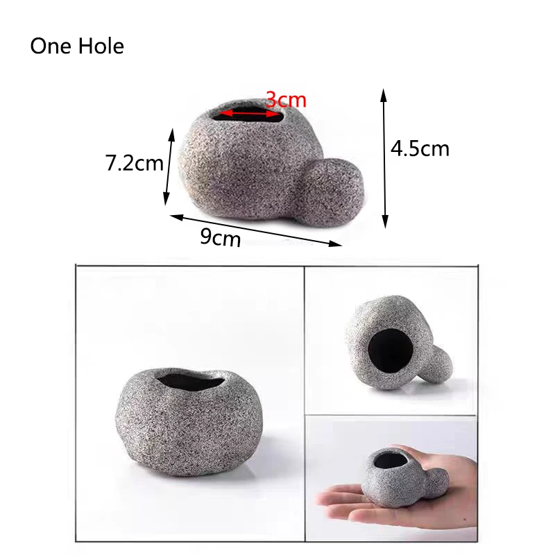 Keramik Aquarium Dekor Felsen Höhle Stein Dekoration Aquarium Zucht Gehäuse Shelter Ornament Pflanzung Tasse