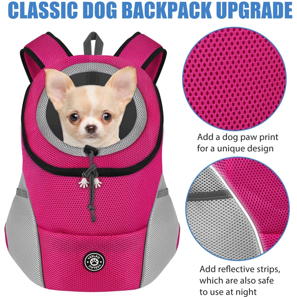 Hunde-Haustier-Rucksack, Reisetasche, Vorderrucksack, atmungsaktiv – Bild 6