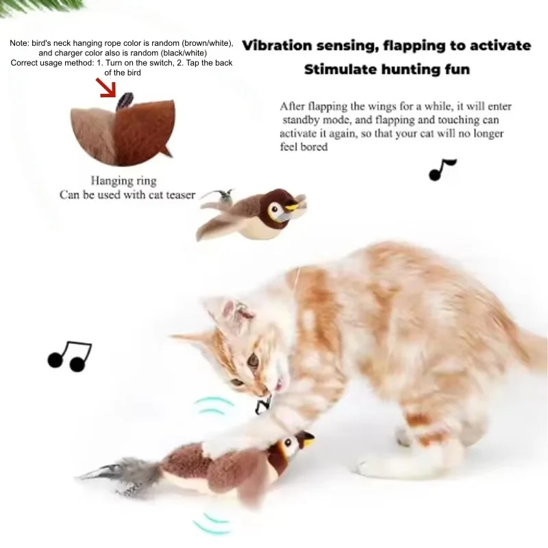 Simuliertes Vogel-Katzenspielzeug Interaktives Spielzeug für Hunde – Bild 3