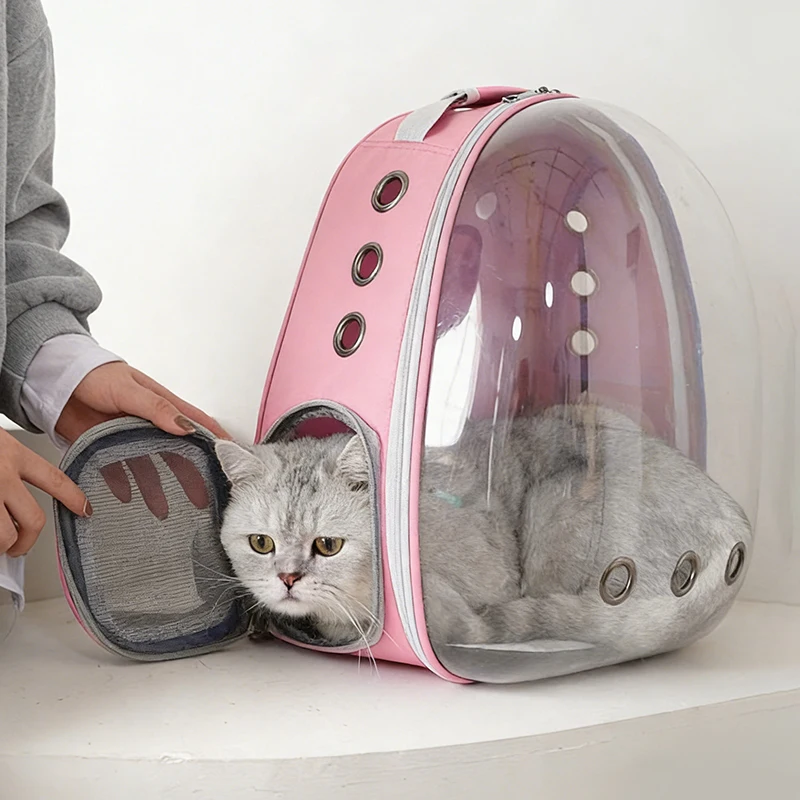 Haustier-Tragetasche für Katzen, Atmungsaktiver Transparenter Rucksack – Bild 4