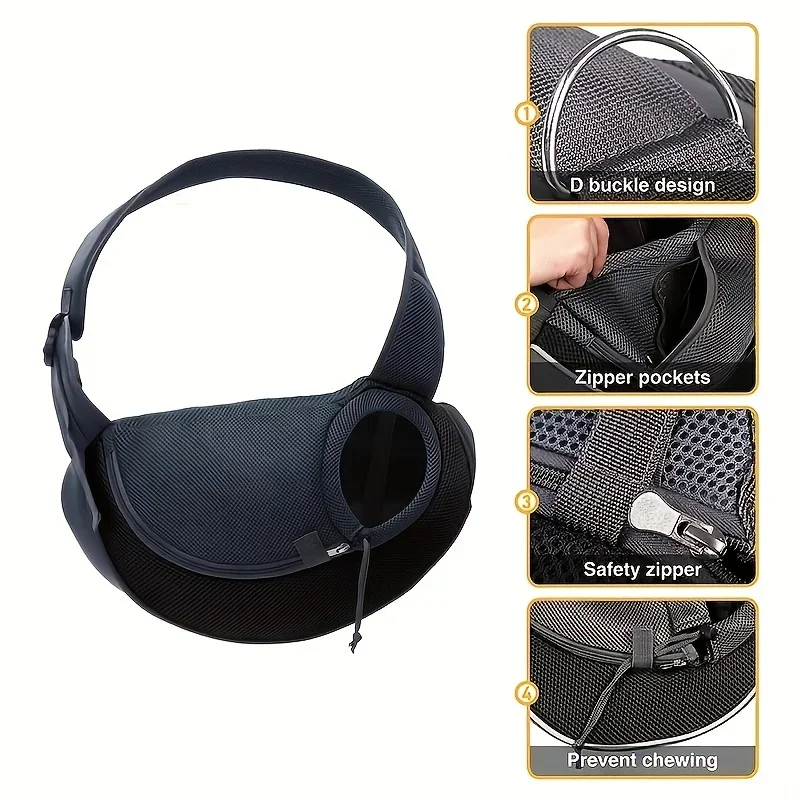 Dog Out Rucksack, Dog Sling Carrier Atmungsaktive – Bild 3