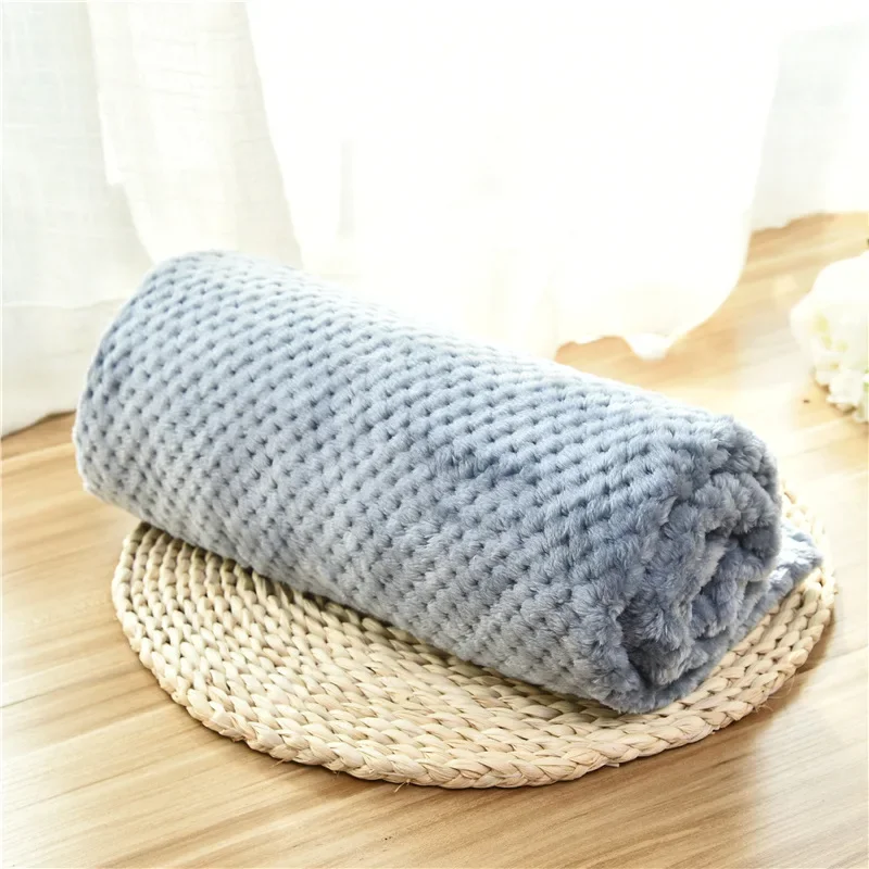 Weiche Haustier Decke Plüsch Hund Schlafen Decke Einfarbig Waschbar Sofa Pad Tragbare Warme Katze Bett Decke