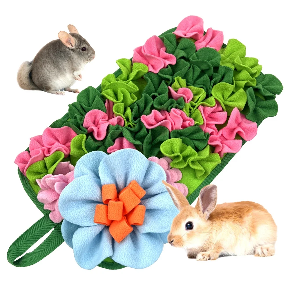 Futtermatte für kleine Tiere, geeignet für Kaninchen, Igel, Meerschweinchen und Mäuse. Interaktive, lustige