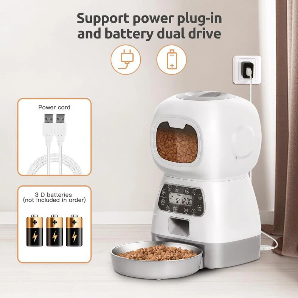 3,5 l automatischer Futterspender für Haustiere für Katzen, WiFi – Bild 5