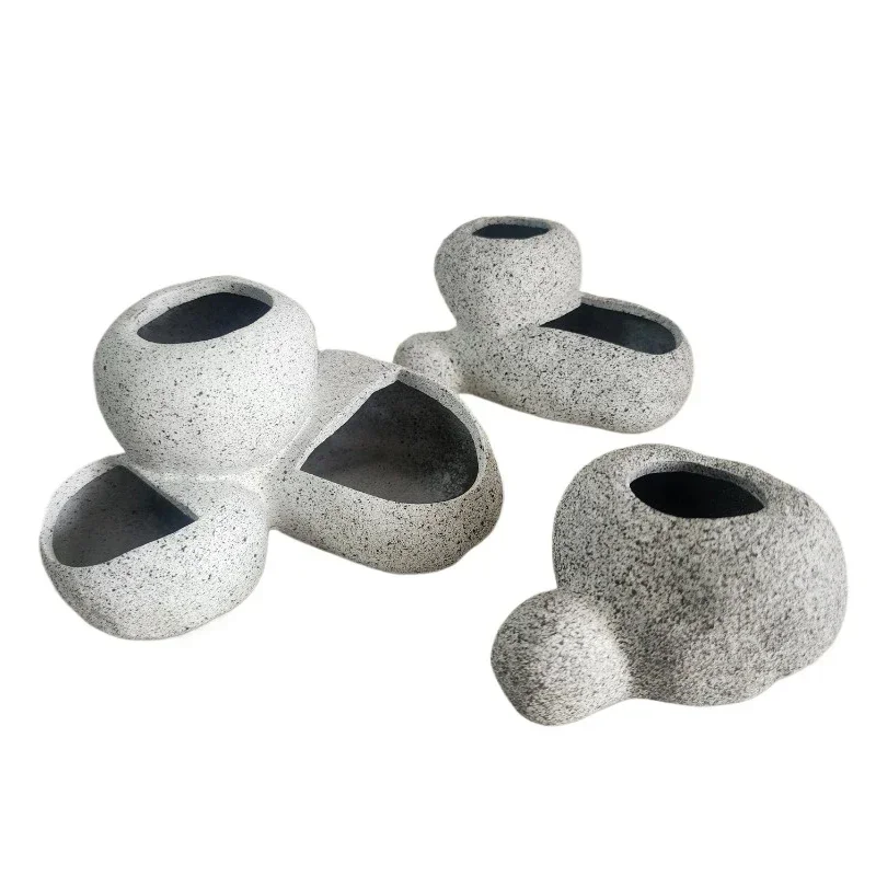 Keramik Aquarium Dekor Felsen Höhle Stein Dekoration Aquarium Zucht Gehäuse Shelter Ornament Pflanzung Tasse