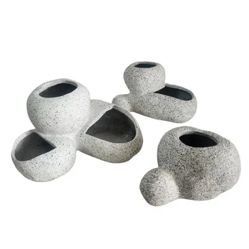 Keramik Aquarium Dekor Felsen Höhle Stein Dekoration Aquarium Zucht Gehäuse Shelter Ornament Pflanzung Tasse