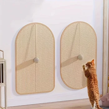 Sisal-Katzenkratzblock - langlebiges, sicheres Kratzbrett mit verspieltem Spielzeug für Katzen, Katzenmatte