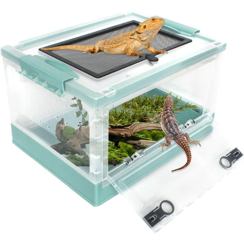 Plastik-Reptilien-Fütterungsbox Reptilien-Zuchtgehege Käfige Tragbarer Reptilien-Transportbehälter