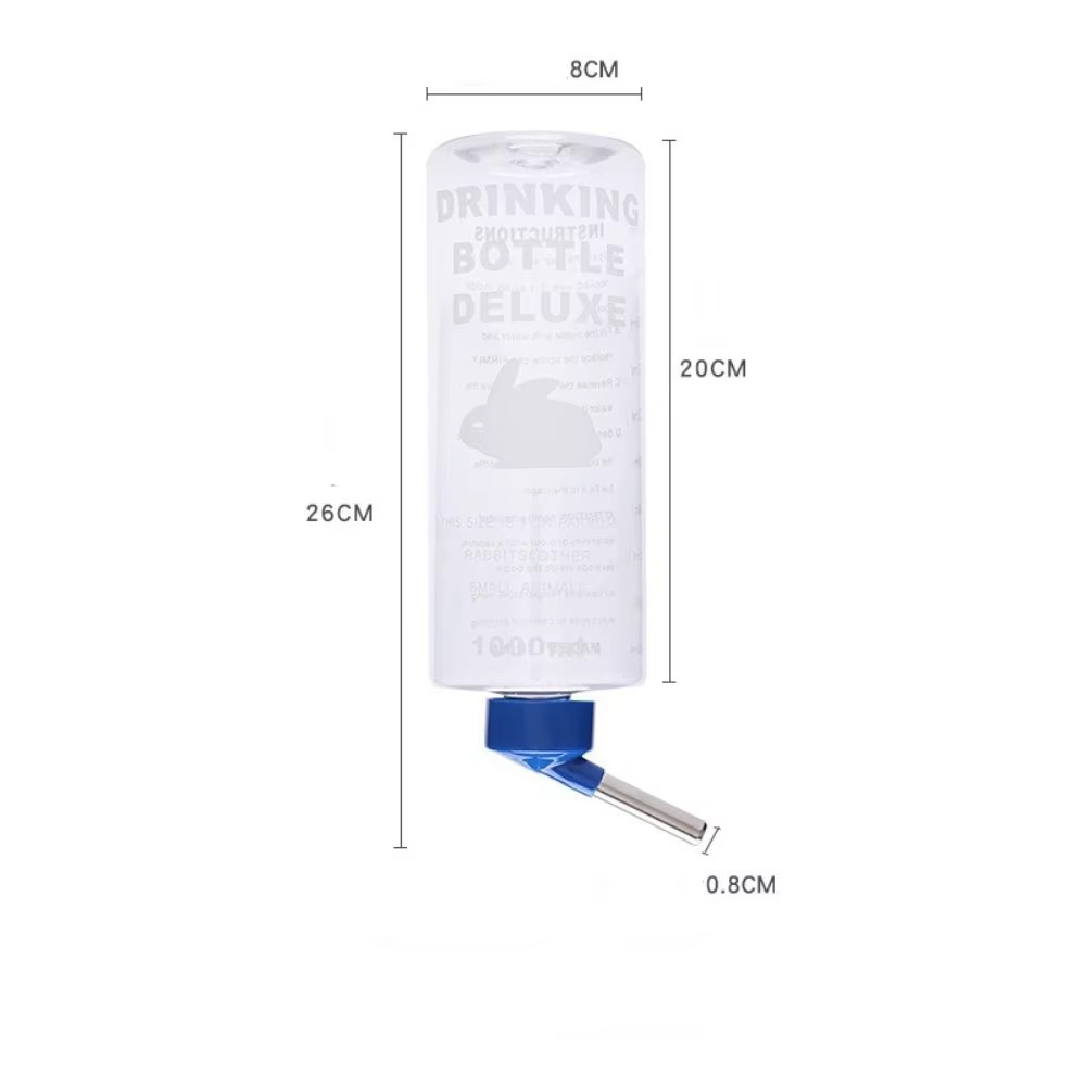 1000ml Trinkflasche für Kleintiere, große Trinknapf, automatische Trinkflasche, Trinknapf für Haustiere