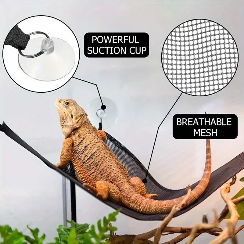 Reptilien-Hängematte, Terrarium-Dekoration für Eidechsen, Vögel – Bild 3