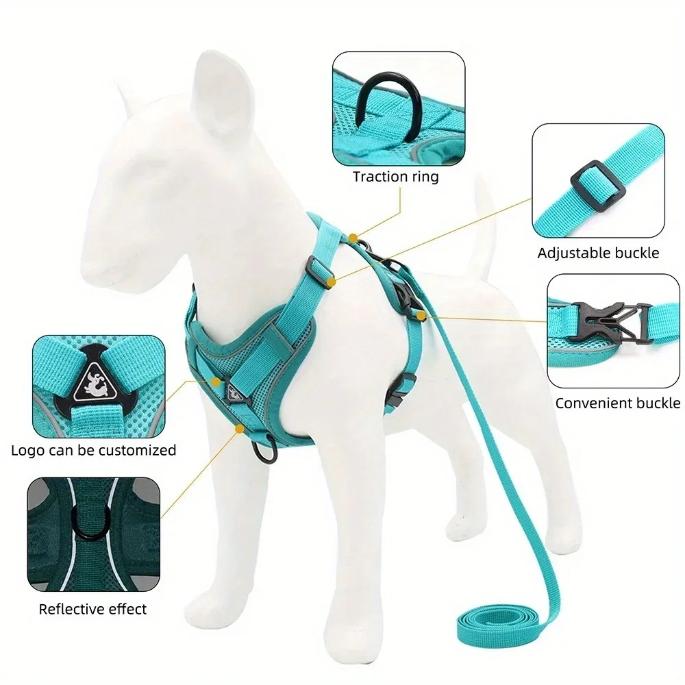 No Pull Hundegeschirr und Leine-Set, verstellbare – Bild 4