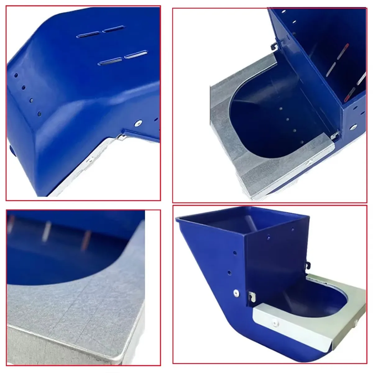 Blaue Kaninchen-Futterbox Hängender Futtertrog für Kaninchenkäfig – Bild 2