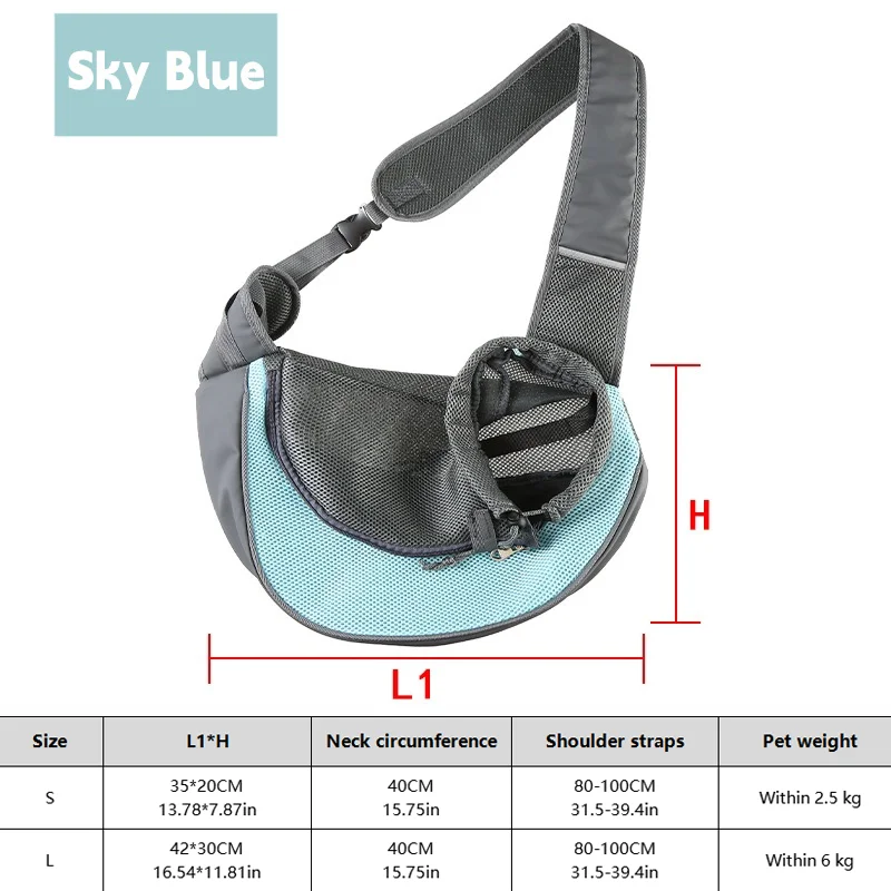 Dog Out Rucksack, Dog Sling Carrier Atmungsaktive Mesh-Reise-Umhängetasche für Welpen, Katzen, Wandern