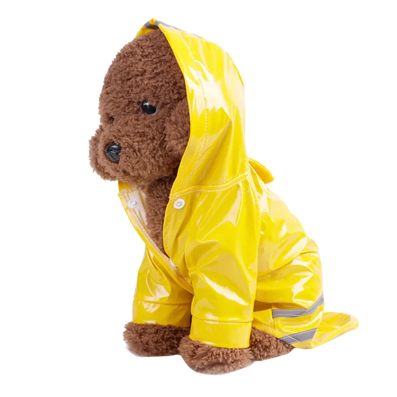 Sommer Outdoor Welpen Haustier Regenmantel S-XL Hoody Wasserdichte – Bild 3