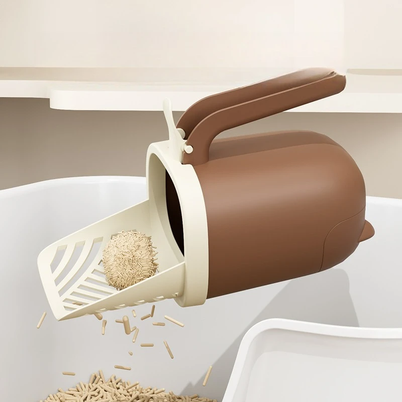 Integrierte 2-in-1-Katzentoilette mit hoher Kapazität – Bild 4