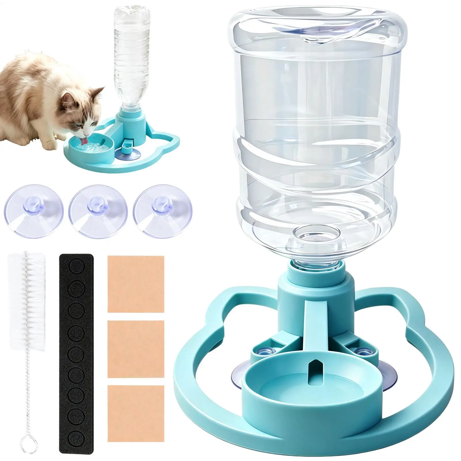 Automatischer Katzenwasserspender mit Saugnäpfen, Katzenbrunnen – Bild 4
