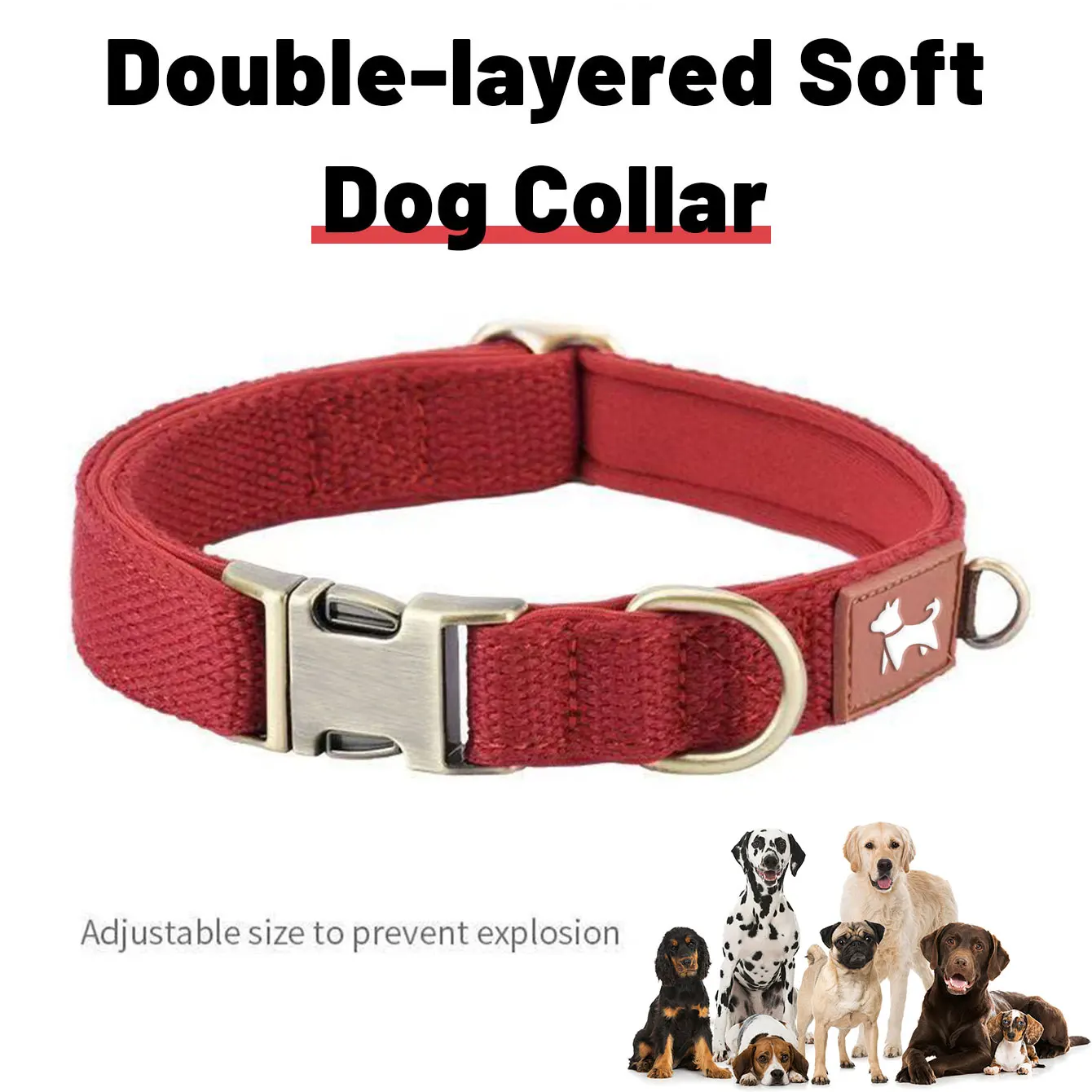 DC001-Hundehalsbänder und Haustierhalsbänder, geeignet für kleine, mittelgroße und große Hunde, perfekt