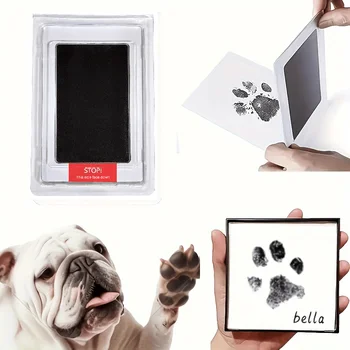 Gedenkstempelkissen für Tierpfotenabdrücke, Erinnerungsstück für Hund- oder Katzenbesitzer, DIY-Set
