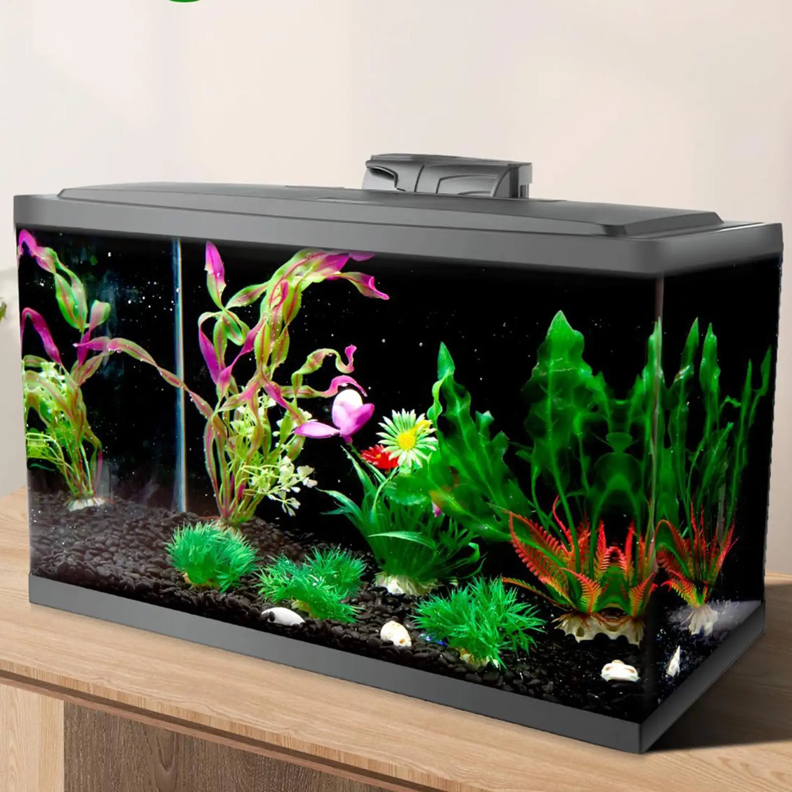 Aquarium-Hintergrundaufkleber Schwarze statisch haftende Folie – Bild 3